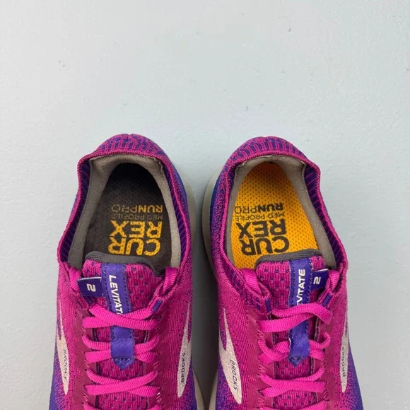 Brooks Levitate 2 Womens 8.5 B Purple Silver Athletic Running Shoes Sneakers - Picture 10 of 10